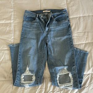 Levi’s high rise straight crop jeans